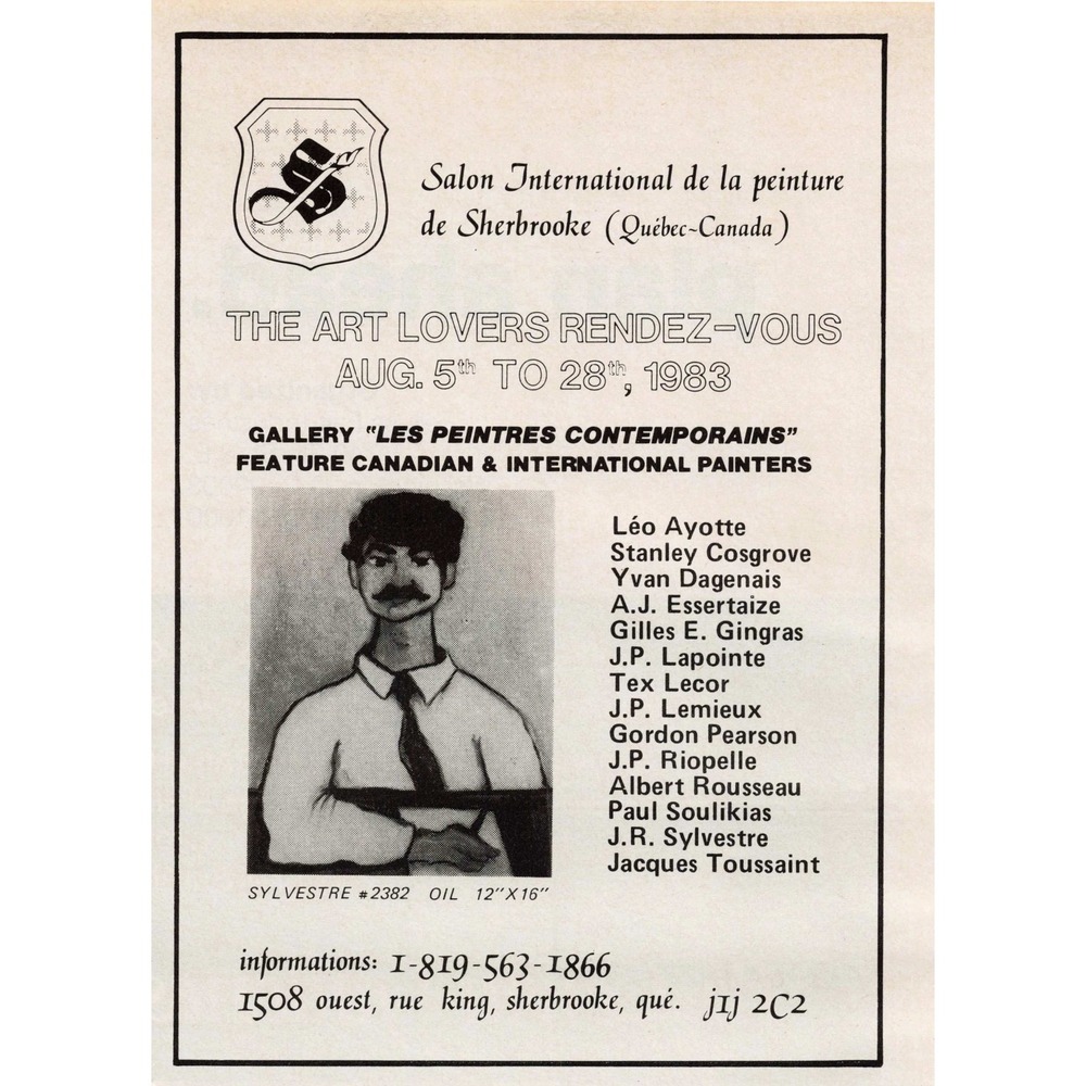 Vintage 1983 Salon International de la Peinture de Sherbrooke Print Ad Art - Picture 1 of 1